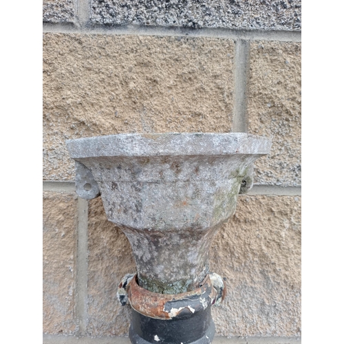 953 - Aluminium drain hopper {H 18cm x D 15cm x W 23cm }. (NOT AVAILABLE TO VIEW IN PERSON)