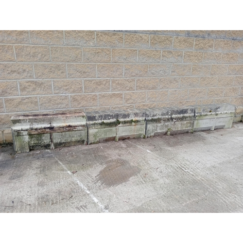 955 - Four concrete drain sections {Each H 48cm x W 100cm x D 26cm }. (NOT AVAILABLE TO VIEW IN PERSON)