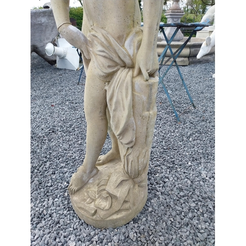 96 - Good quality moulded stone statue of Venus {71 cm H x 21 cm W 22 cm D}.