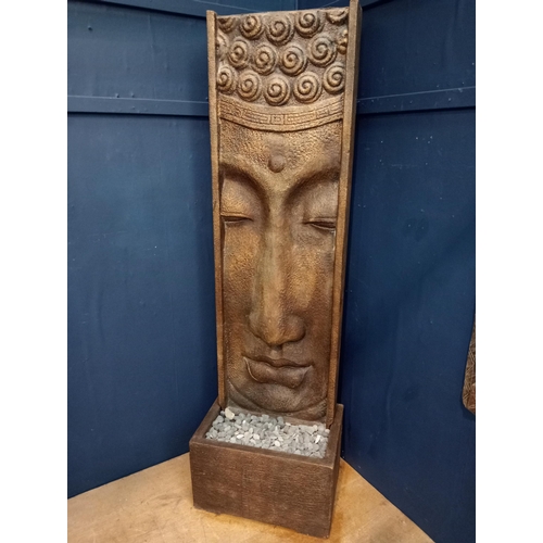 963 - Long face Buddha fountain {H 188cm x W 56cm x D 40cm }. (NOT AVAILABLE TO VIEW IN PERSON)