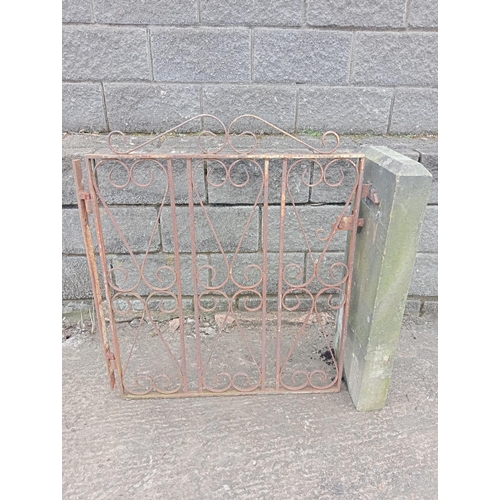 979 - 1960s wrought iron garden gate {H 105cm x W 89cm }.