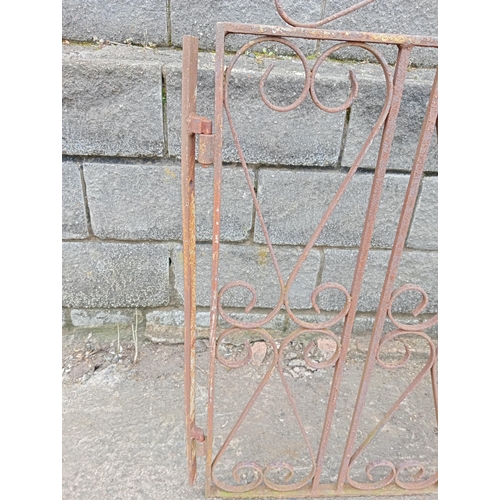 979 - 1960s wrought iron garden gate {H 105cm x W 89cm }.