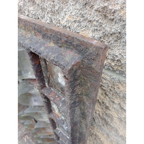 459 - Cast iron pavement light from Farringdon road London {H 4 x 87 x 112}. (NOT AVAILABLE TO VIEW IN PER... 