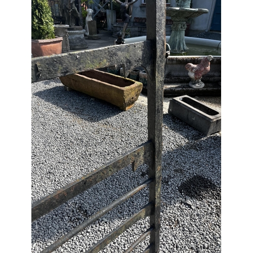 15 - 19th C. wrought iron Co. Meath field gate {156cm H x 258cm W}