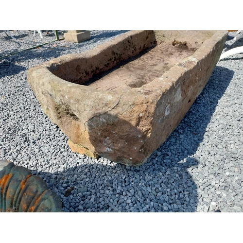 18 - 19th C. Sandstone trough {37cm H x 130cm W x 62cm D}