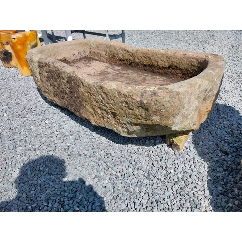 18 - 19th C. Sandstone trough {37cm H x 130cm W x 62cm D}