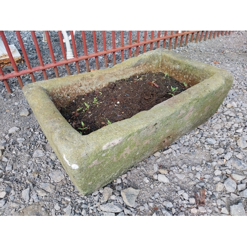 278 - 19th C. Sandstone trough {23cm H x 62cm W x 37cm D}