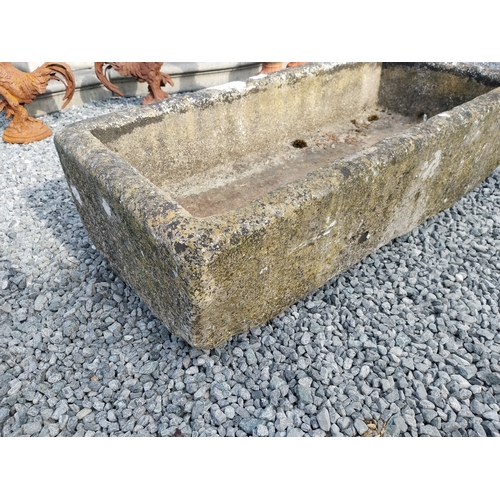 35 - 19th C. Sandstone trough {26cm H x 96cm W x 44cm D}