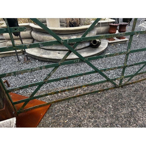 376 - 19th C. Wrought iron field gate {146cm H x 278cm W}