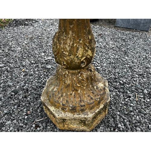 452 - Rare William IV butt terracotta planter on reeded pedestal {90cm H x 70cm Dia.}