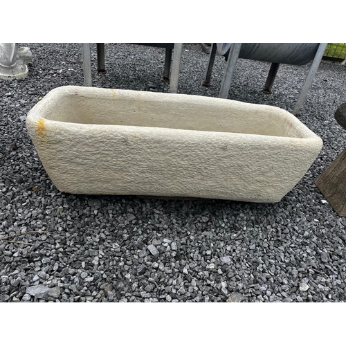 590 - Good quality sandstone trough {30cm H x 98cm W x 40cm D}