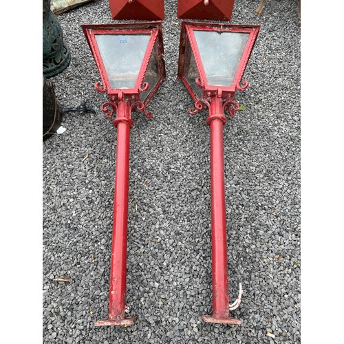 910C - Pair of 1950s cast aluminium wall lamps {153 cm H x 41 cm W x 41 cm D}.