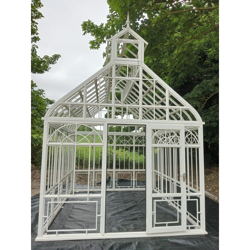 275 - Exceptional quality wrought iron glass house - conservatory in the Victorian style complete with gla... 