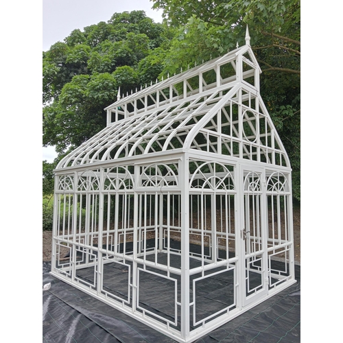 275 - Exceptional quality wrought iron glass house - conservatory in the Victorian style complete with gla... 