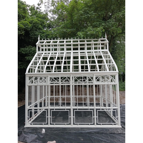 275 - Exceptional quality wrought iron glass house - conservatory in the Victorian style complete with gla... 