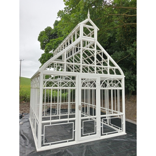 275 - Exceptional quality wrought iron glass house - conservatory in the Victorian style complete with gla... 