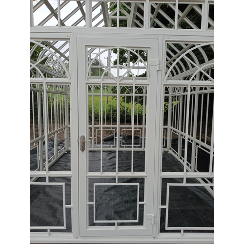 275 - Exceptional quality wrought iron glass house - conservatory in the Victorian style complete with gla... 