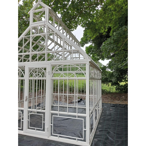 275 - Exceptional quality wrought iron glass house - conservatory in the Victorian style complete with gla... 