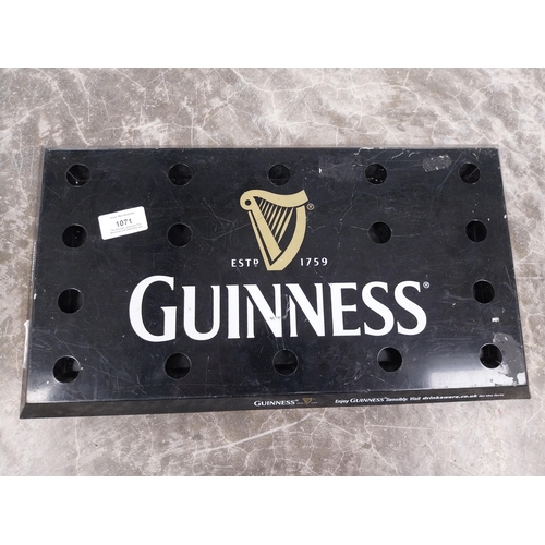 1071 - Guinness tinplate drip tray. {2 cm H x 43 cm W x 24 cm D} and Guinness Perspex Pepper Pot. {13 cm H ... 