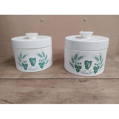 1099 - Pair of Carltonware tobacco jars. {12 cm H x 12 cm Dia.}.