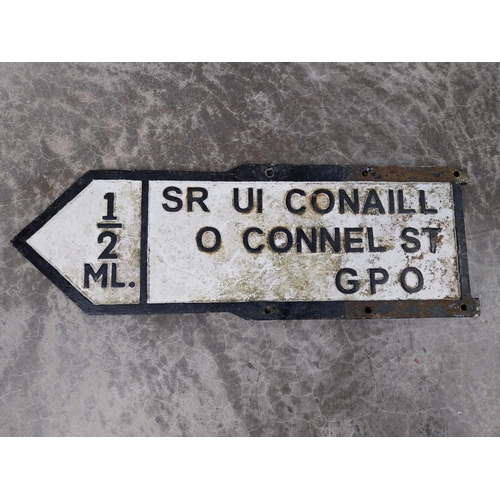 1116 - O'Connell Street/GPO bi lingual street sign. {28 cm H x 84 cm W}.