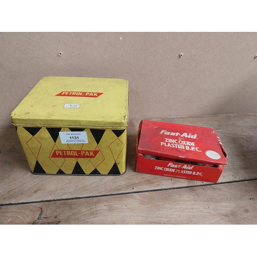 1131 - Petrol Pak for your lighter metal advertising box with collection of First Aid boxes included. {13 c... 