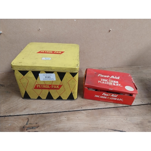 1131 - Petrol Pak for your lighter metal advertising box with collection of First Aid boxes included. {13 c... 