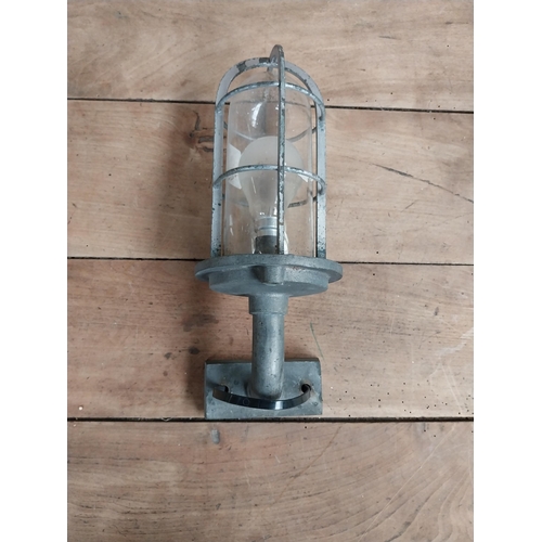 1133 - 1960's alloy jam pot light. {33 cm H x 13 cm Dia}.