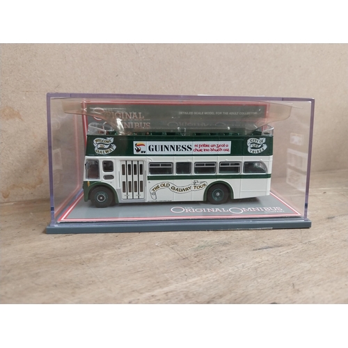 1135 - Original Dublin Omnibus 2000 Corgi Classic in Acrylic Display Box  and Two Guinness delivery vans in... 