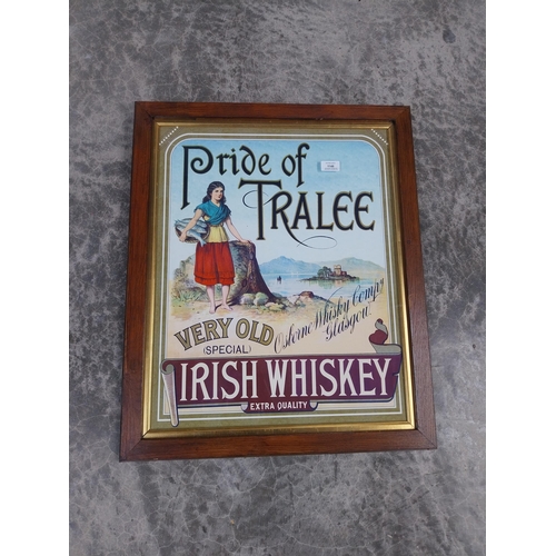 1148 - Pride of Tralee Irish Whiskey framed advertising print. {70 cm H x 58 cm W].