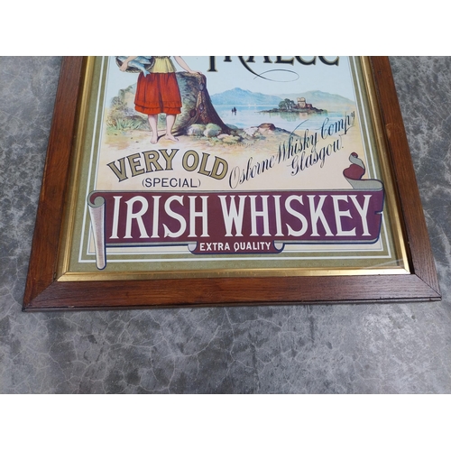 1148 - Pride of Tralee Irish Whiskey framed advertising print. {70 cm H x 58 cm W].