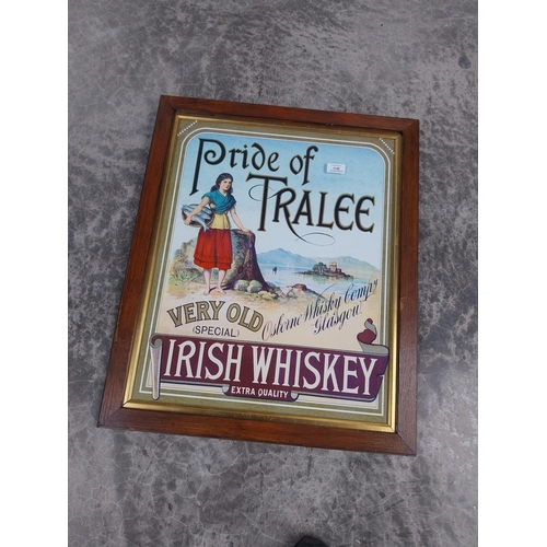 1148 - Pride of Tralee Irish Whiskey framed advertising print. {70 cm H x 58 cm W].