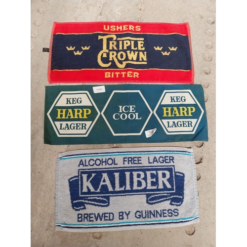 115 - Collection of advertising beer towels - Tuborg Triple Crown and Kaliber.