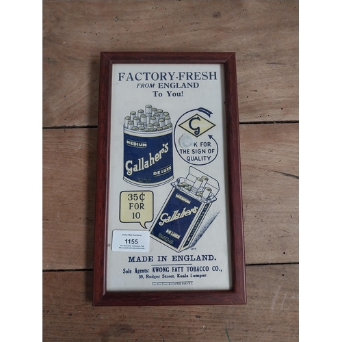 1155 - Framed Factory Fresh From Me to You Gallaher's showcard. {27 cm H x 15 cm W}.