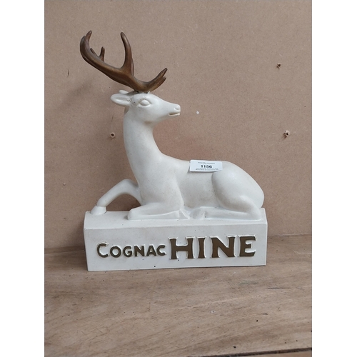 1156 - Cognac Hine Ruberoid advertising figure. {25 cm H x 22 cm W x 6 cm D}.