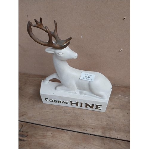 1156 - Cognac Hine Ruberoid advertising figure. {25 cm H x 22 cm W x 6 cm D}.