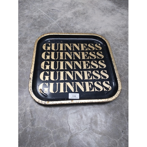 1158 - Guinness tin plate advertising drinks tray {34 cm H x 34 cm W}.