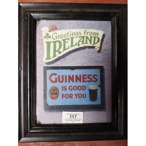 117 - Framed Guinness is Good for You print. {26 cm H x 21 cm W}.