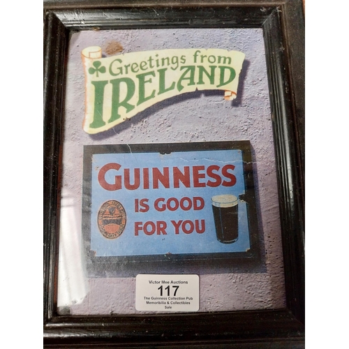 117 - Framed Guinness is Good for You print. {26 cm H x 21 cm W}.