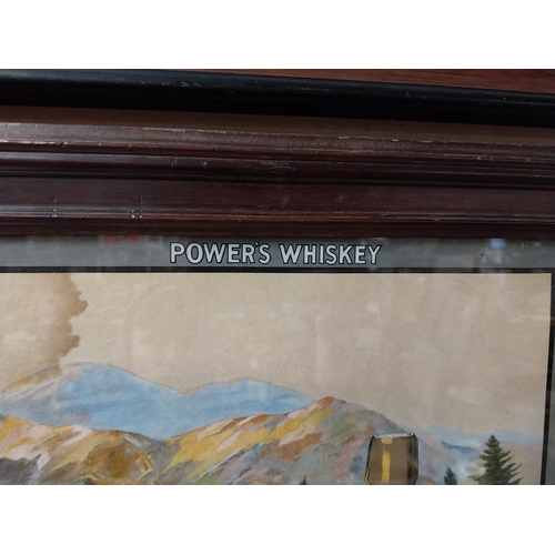 123 - Powers Whiskey As Mellow as the Morn framed showcard. {57 cm H x 44 cm W}.