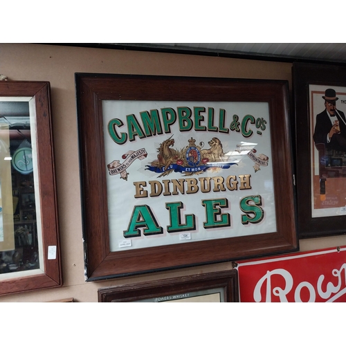 124 - Campbell and Co's Ales Edinburgh framed advertising print. {61 cm H x 76 cm W}