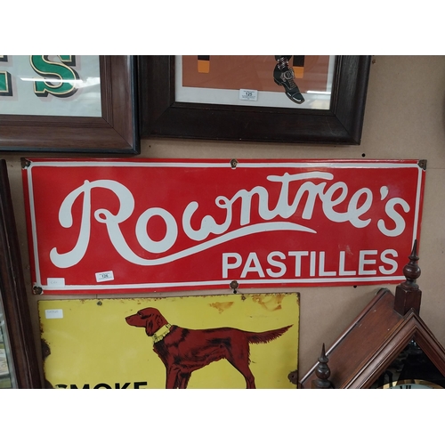 126 - Rowntree's Pastilles enamel advertising sign. {29 cm H x 92 cm W}.