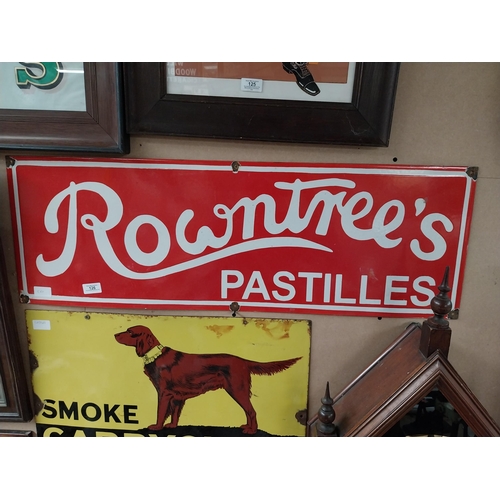 126 - Rowntree's Pastilles enamel advertising sign. {29 cm H x 92 cm W}.