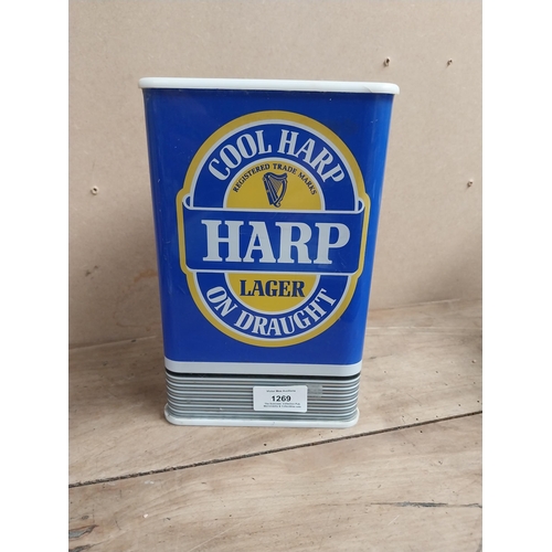 1269 - Harp Lager counter font. {23 cm H x 16 cm  W x 13 cm D}.