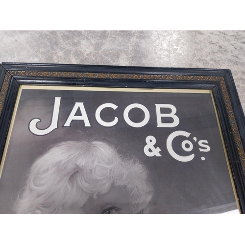 1280 - Jacob and Co's Biscuits Black and White print in original Jacob's  frame. {57 cm H x 45 cm W}.