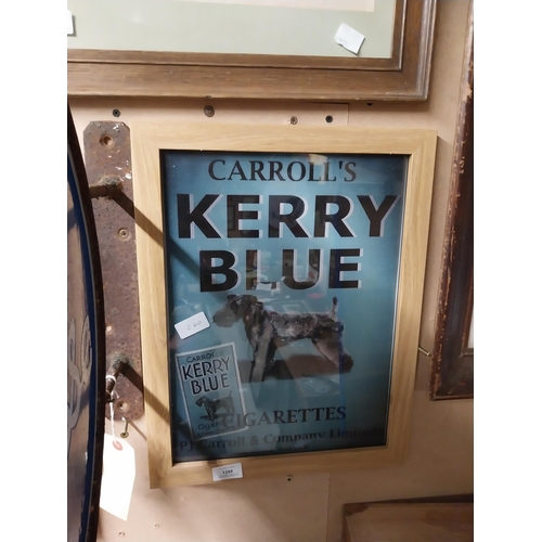 1288 - Carroll's Kerry Blue framed advertising print. {45 cm H x 45 cm W}.