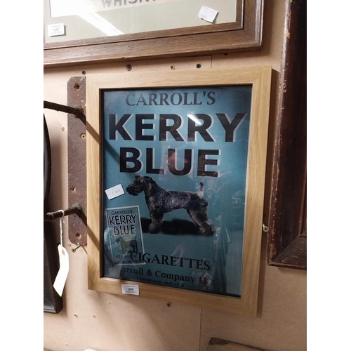 1288 - Carroll's Kerry Blue framed advertising print. {45 cm H x 45 cm W}.