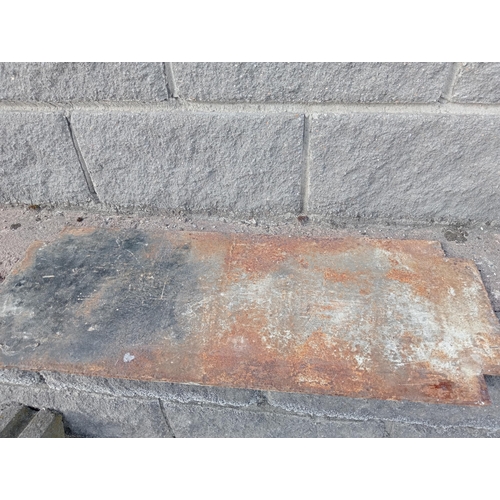 1290A - Warmington Road cast iron street sign  {H 33cm x W 86cm }. - NOT AVAILABLE TO VIEW IN PERSON