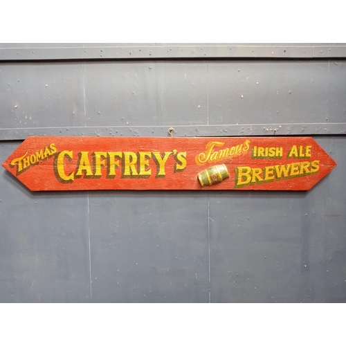 1300A - Thomas Caffrey's Irish Ale Brewers advertising board {H 24cm x W 152cm}. - NOT AVAILABLE TO VIEW IN ... 