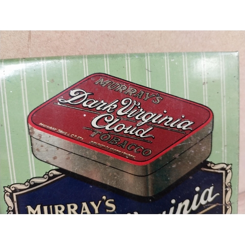 1302 - Murrays Dark Virginia Tobacco tinplate sign. {18 cm H x 13 cm D}